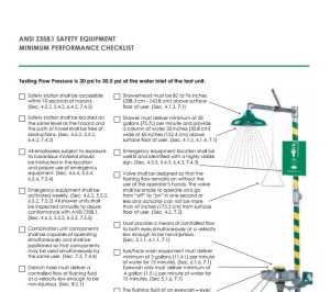 Áp suất nước phù hợp cho Vòi sen tắm khẩn cấp