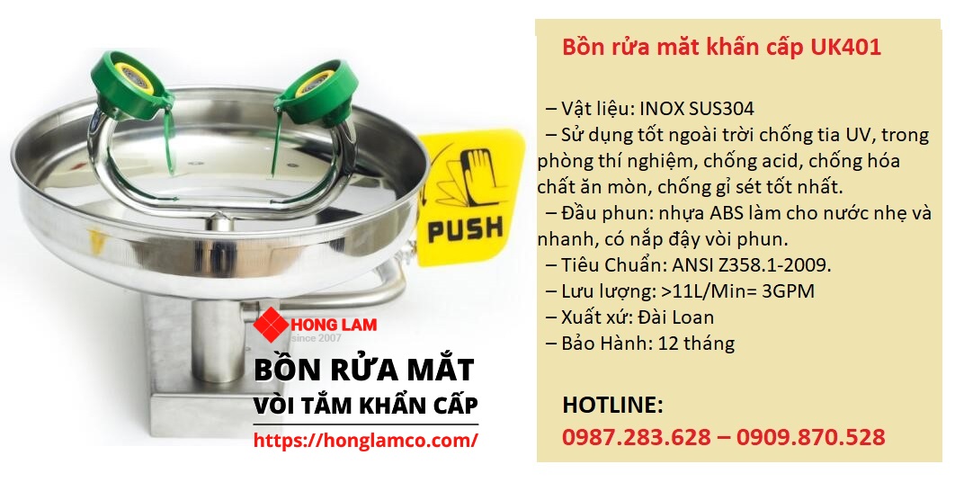 Top 5 máy rửa mắt khẩn cấp giá tốt nhà phân phối uy tín