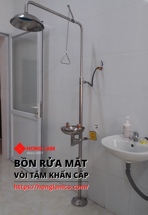 Bồn rửa mắt kết hợp tắm khẩn cấp giá rẻ EM608 có ưu điểm gì?