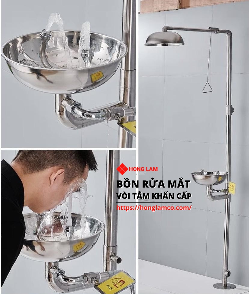 Doanh nghiệp cần biết quy định khi lắp đặt vòi rửa mắt khẩn cấp