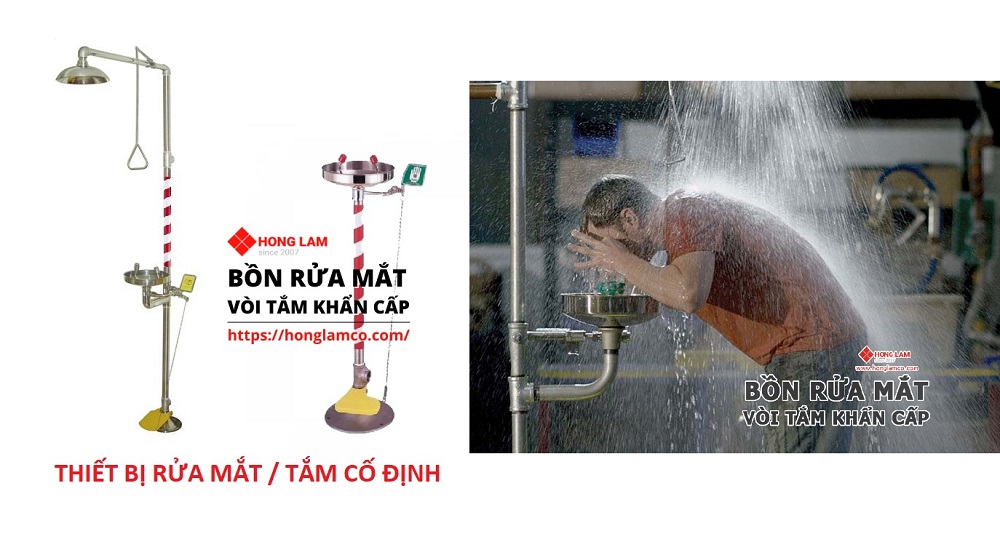 Mua bồn rửa mắt và tắm khẩn cấp tại Tphcm