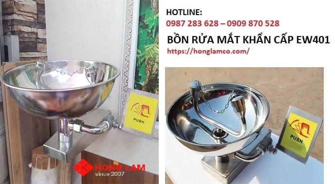 Đạt tiêu chuẩn an toàn ngành công nghiệp với bồn rửa mắt khẩn cấp EW401