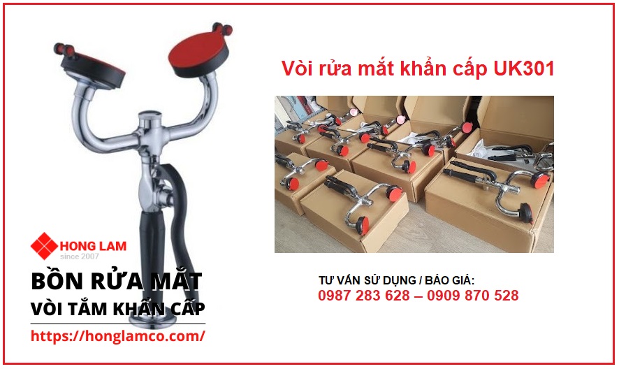 Nơi bán vòi rửa mắt khẩn cấp UK301 giá tốt tại Tphcm, Bình Dương