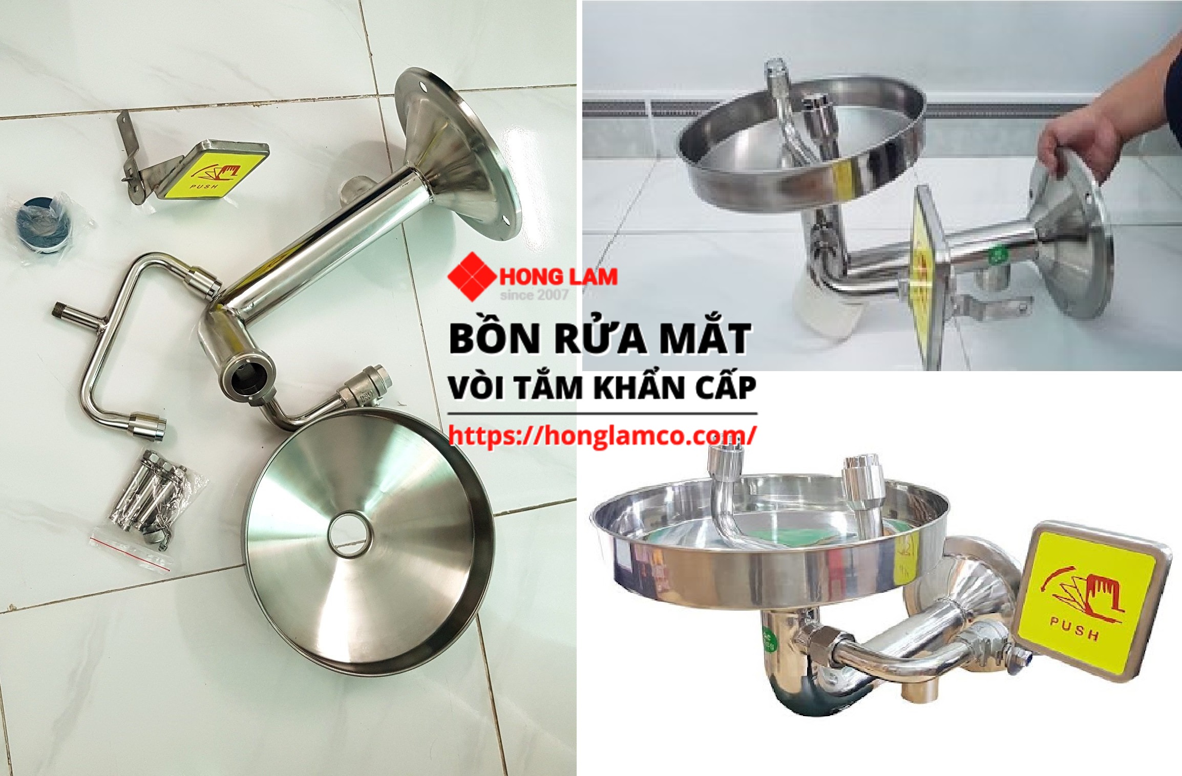 Lắp đặt bồn rửa mắt EW402 tại Tphcm giá tốt nhà phân phối